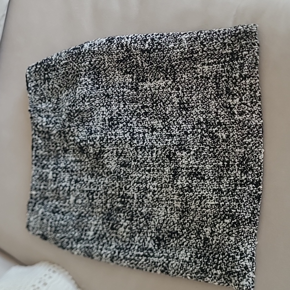Talbots Wool Pencil Skirt, black and white tweed